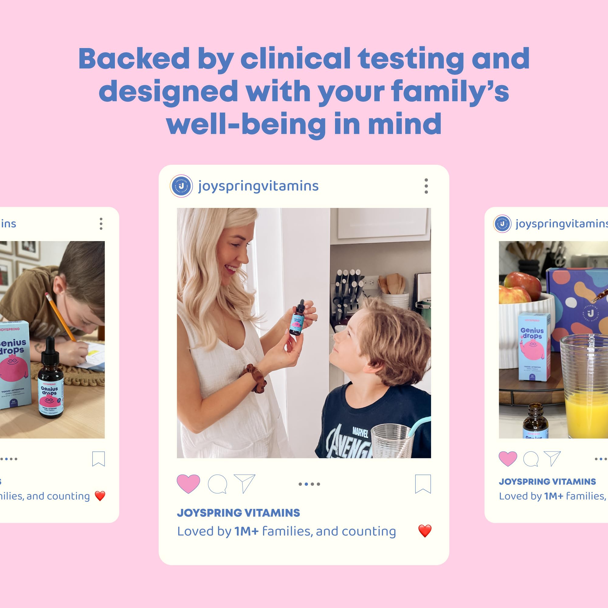 JoySpring botella junto a regla para comparar tamaño y duración
