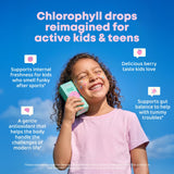 JoySpring gotero y textura líquida de Chlori Drops mostrando facilidad de uso