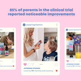 JoySpring comparación de tamaño para mostrar 4 fl oz y cantidad de dosis
