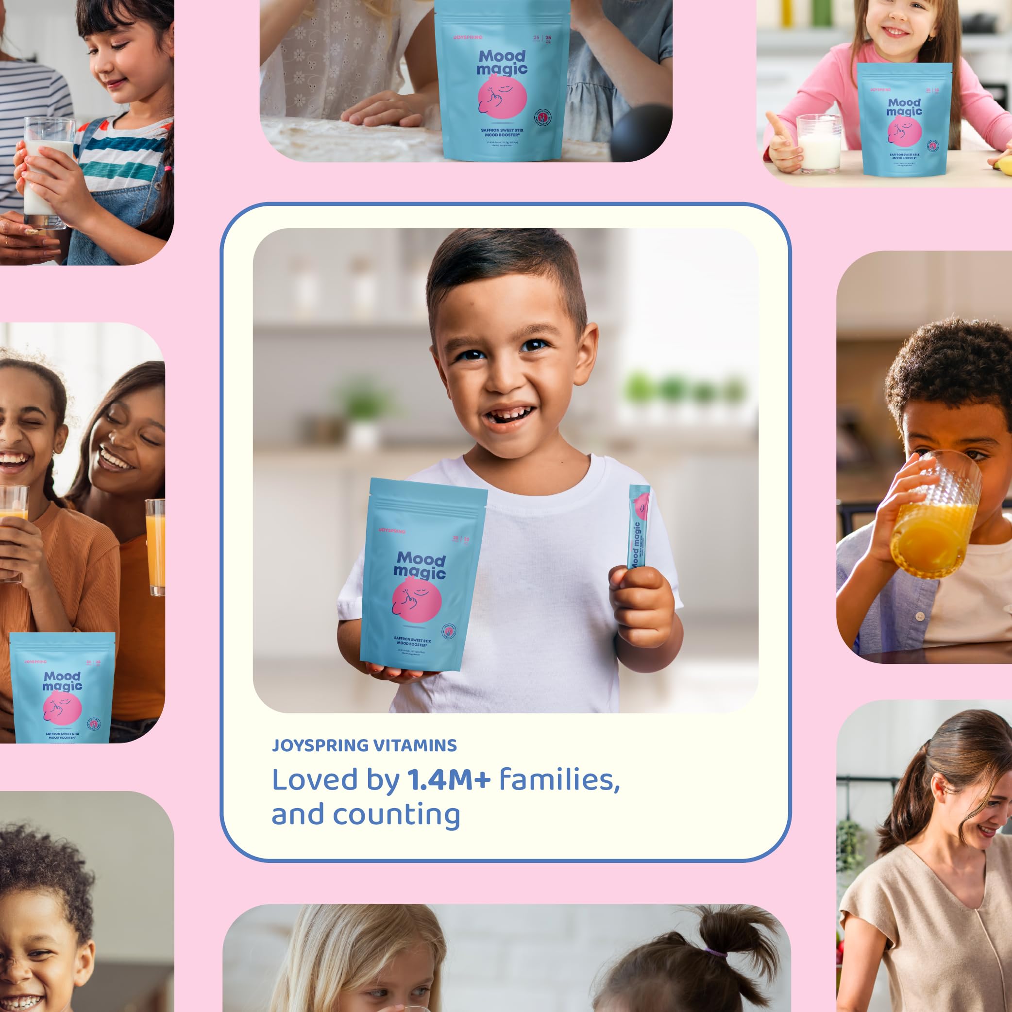 JoySpring etiqueta de ingredientes que destaca azafrán y magnesio
