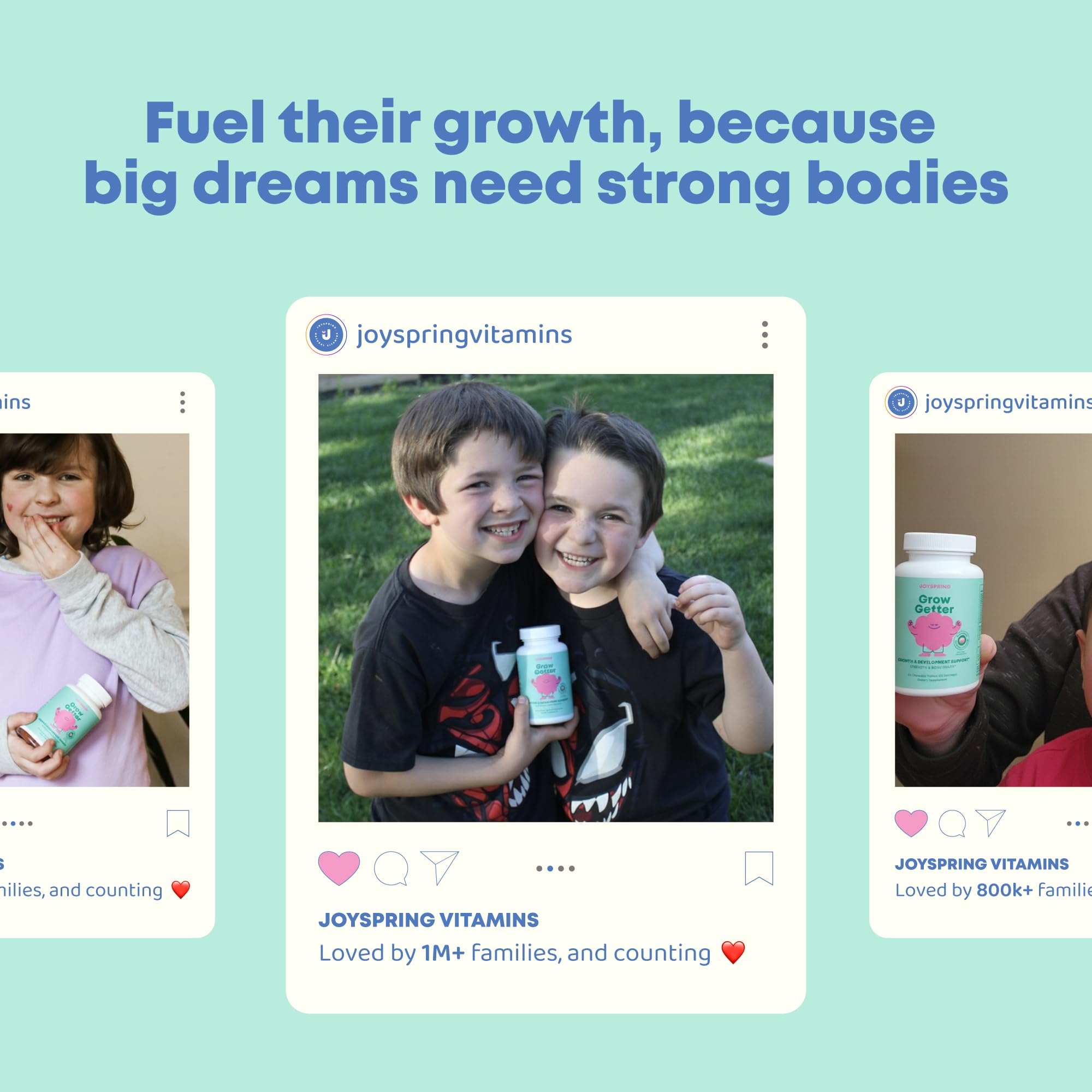JoySpring etiqueta con lista de ingredientes y beneficios claros