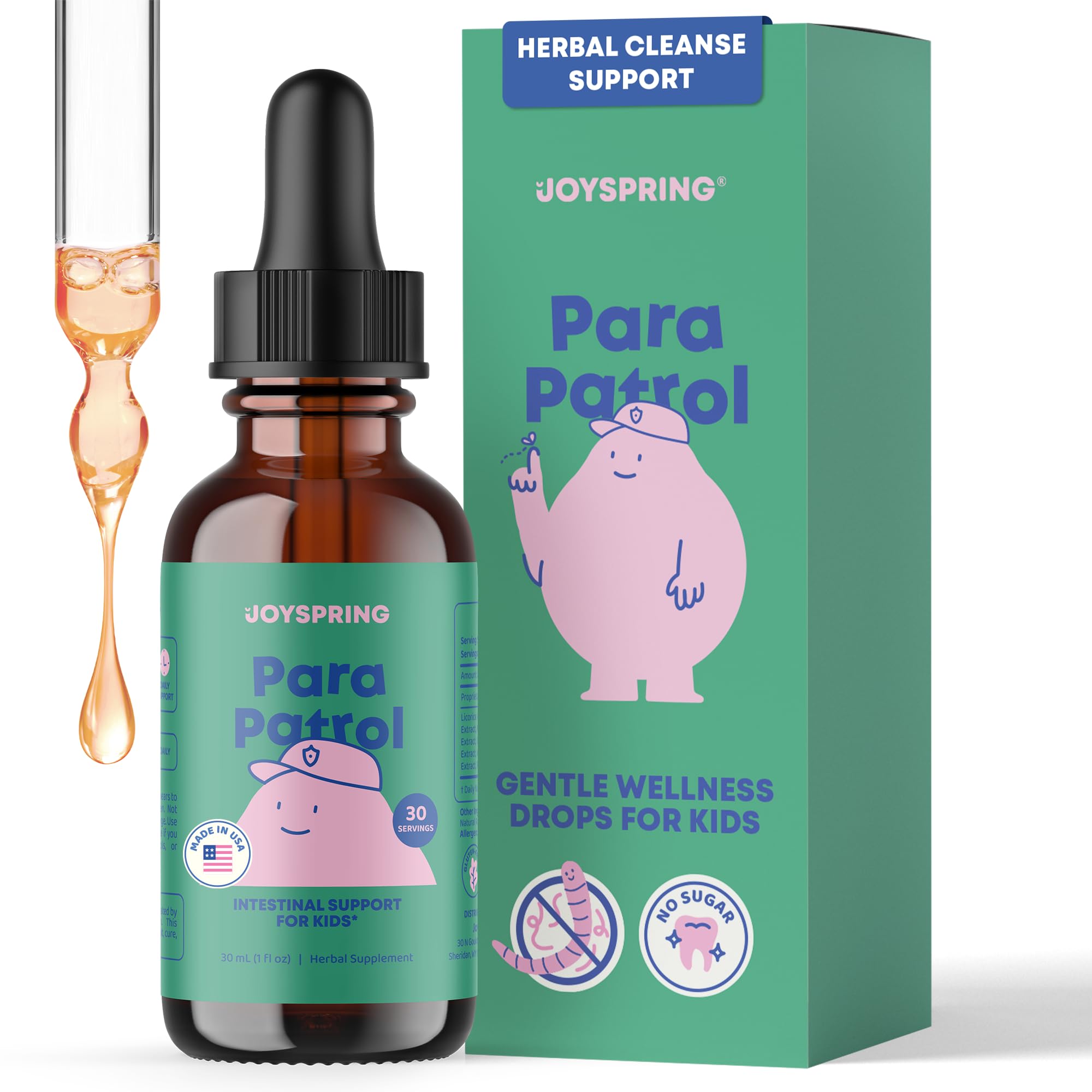 JoySpring frasco frontal mostrando etiqueta clara y beneficios