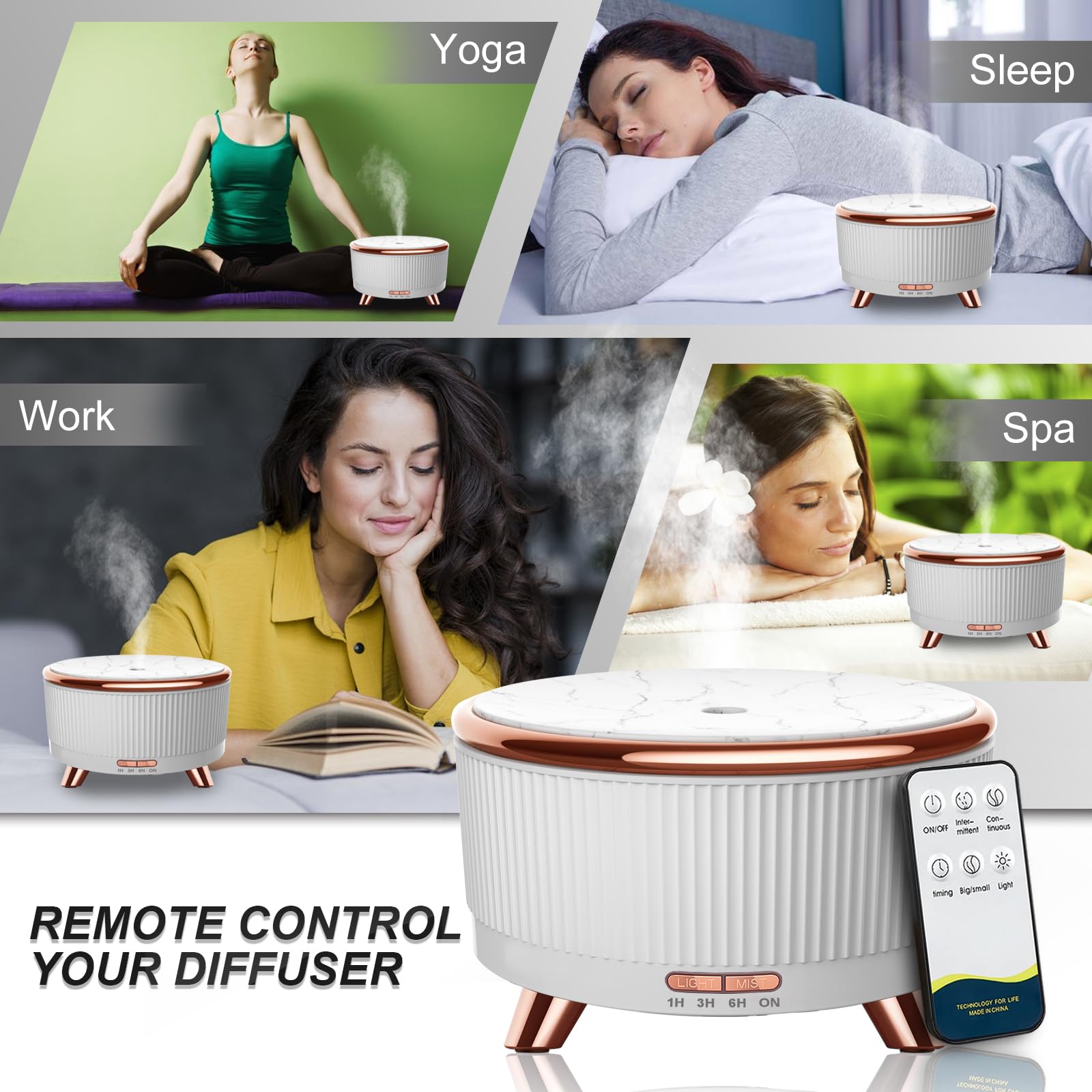 Jpord control remoto junto al difusor para ajuste cómodo