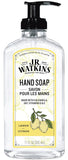 J.R. Watkins envase frontal claro con aroma limón muestra confianza y limpieza