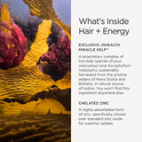 JSHealth etiqueta con ingredientes clave para verificar kelp y zinc