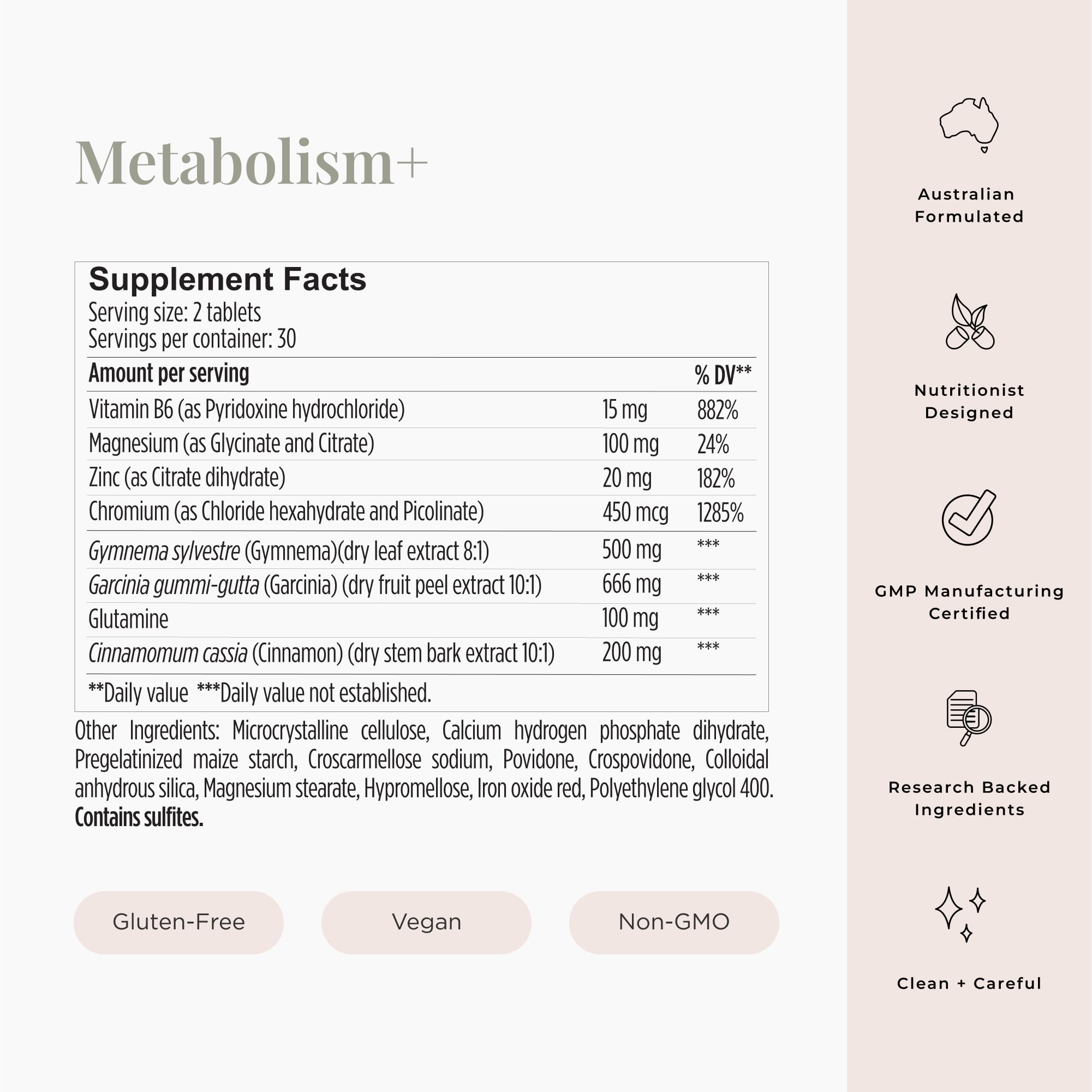 JSHealth etiqueta con información nutricional y certificaciones visibles
