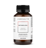 JSHealth envase frontal mostrando beneficios y diseño claro