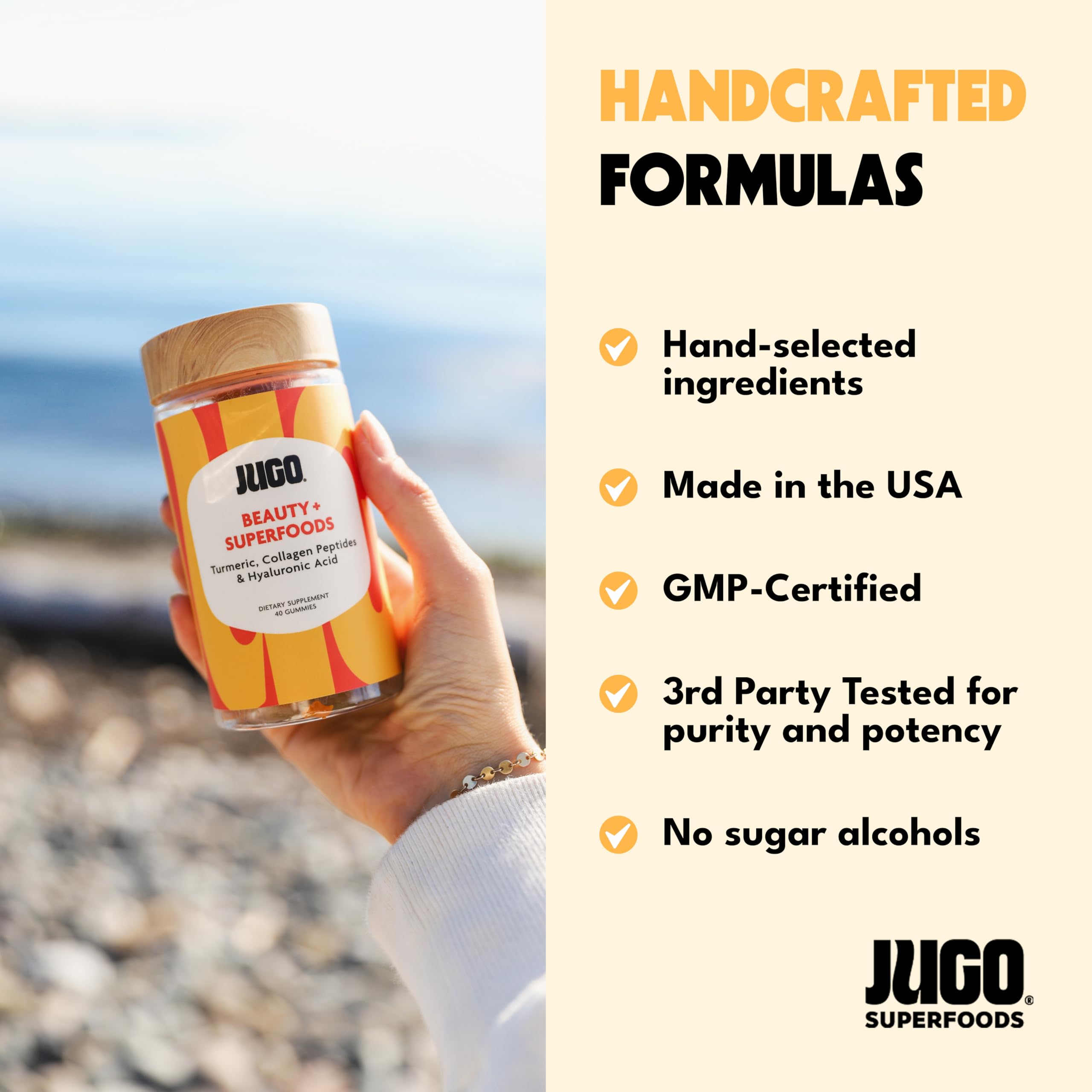 Jugo gominolas servidas en bol, sugiere consumo fácil y presentación atractiva