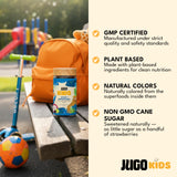 JUGO gomita en mano para comparar tamaño y dosificación fácil