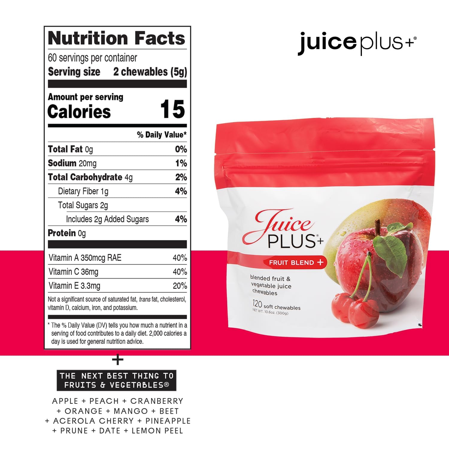 Juice Plus+ textura de una gominola resaltando suavidad y atractivo