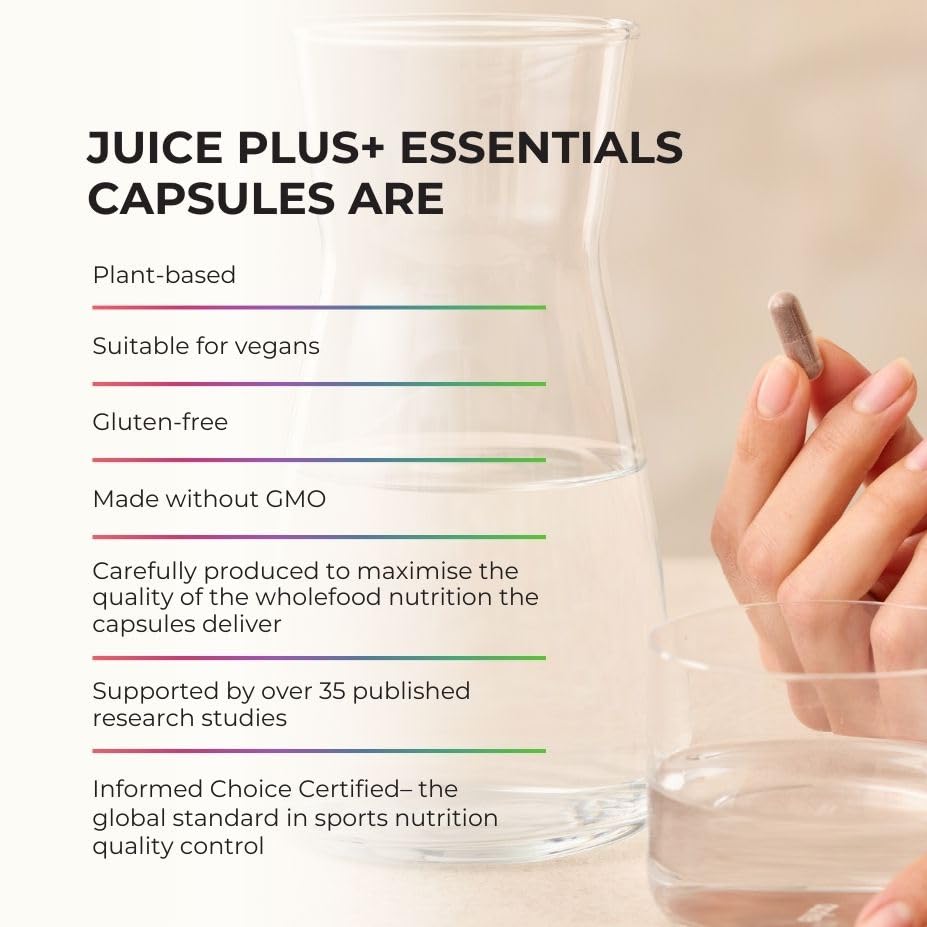 Juice Plus+ tomate partido mostrando pigmentos y apoyo vegetal