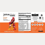 Juice Plus+ comparación de tamaño del frasco junto a mano para referencia de porciones