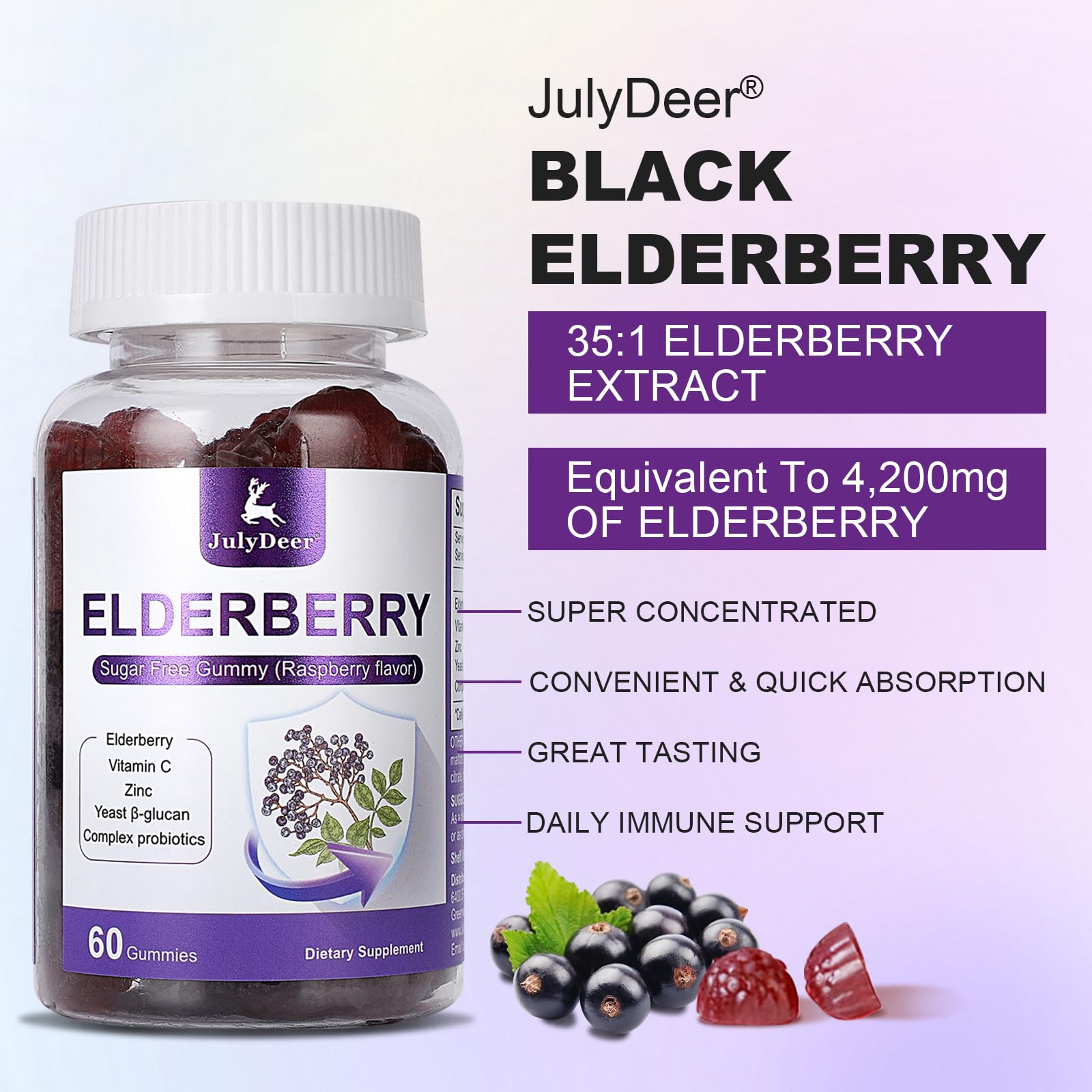 Etiqueta JulyDeer con lista de ingredientes y certificaciones claras