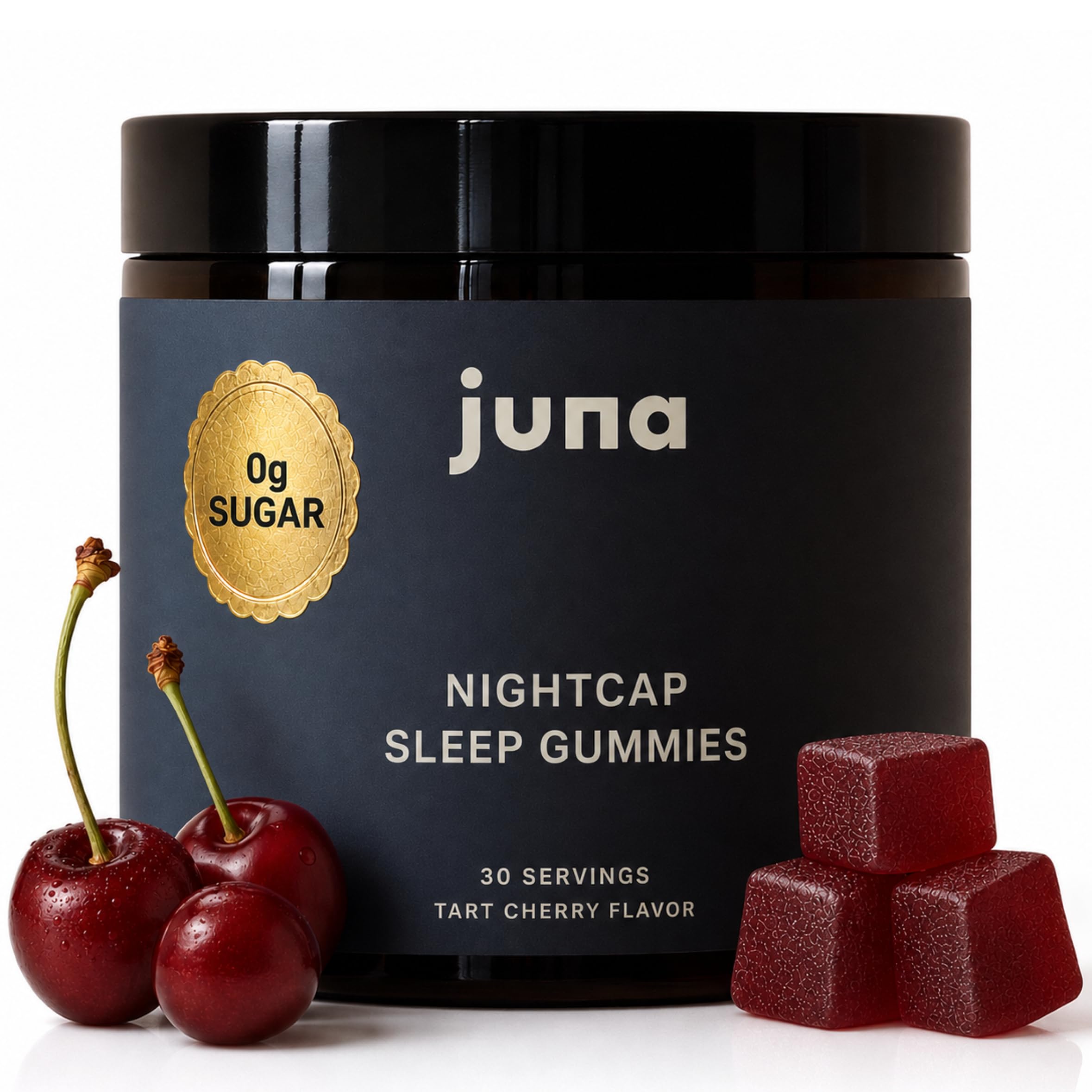 Juna Nightcap frontal del envase mostrando formato y diseño informativo