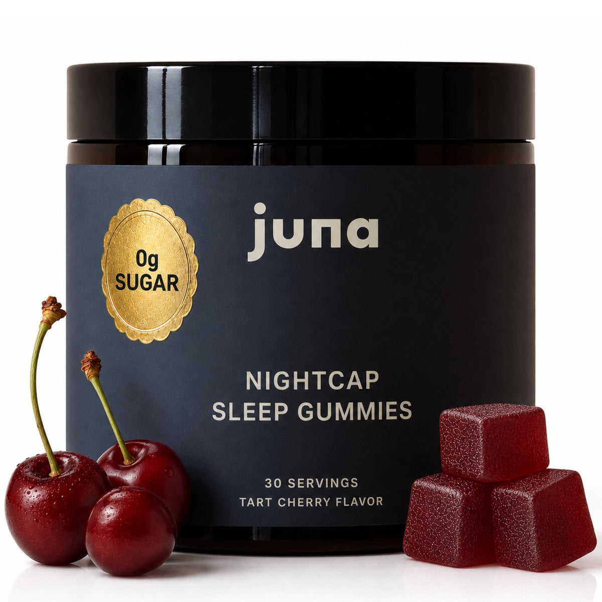 Juna Nightcap frontal del envase mostrando formato y diseño informativo