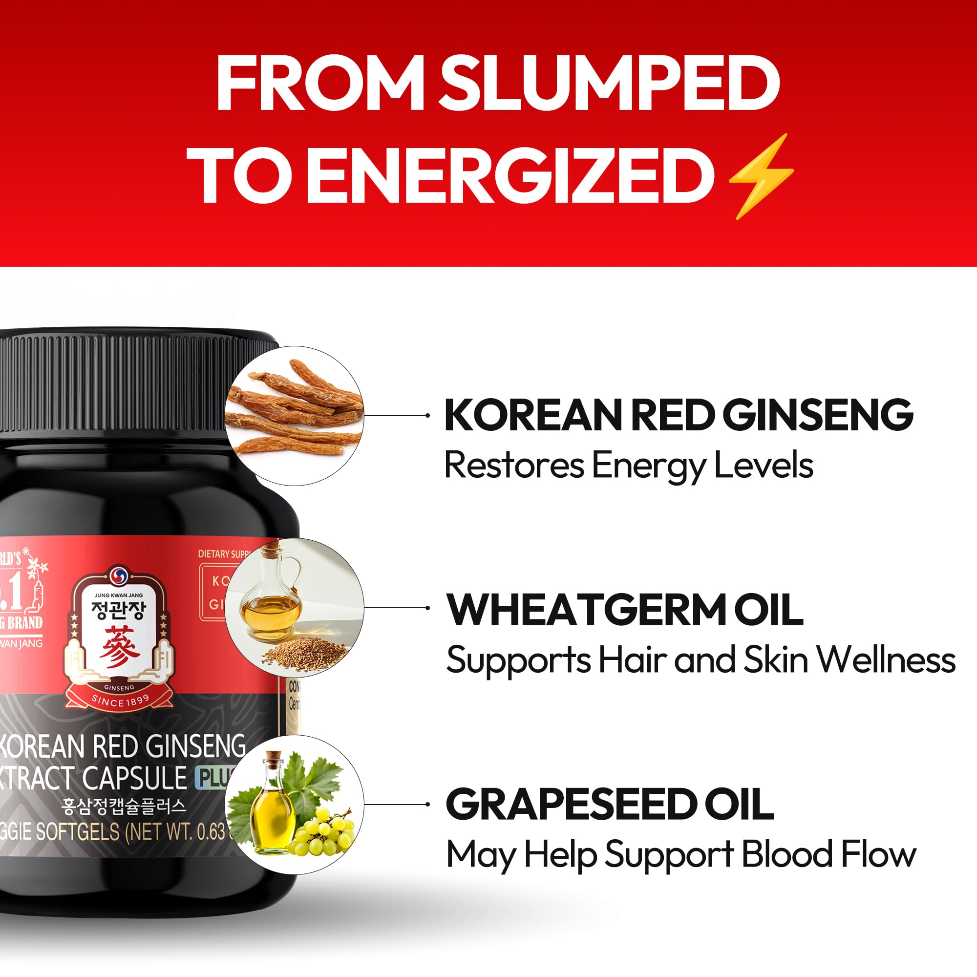 JUNG KWAN JANG etiqueta con ingredientes y certificaciones visibles