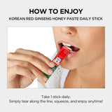 JUNG KWAN JANG etiqueta de ingredientes resaltando ginseng y miel