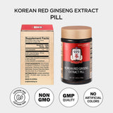 JUNG KWAN JANG raíces de ginseng y polvo que muestran ingredientes naturales