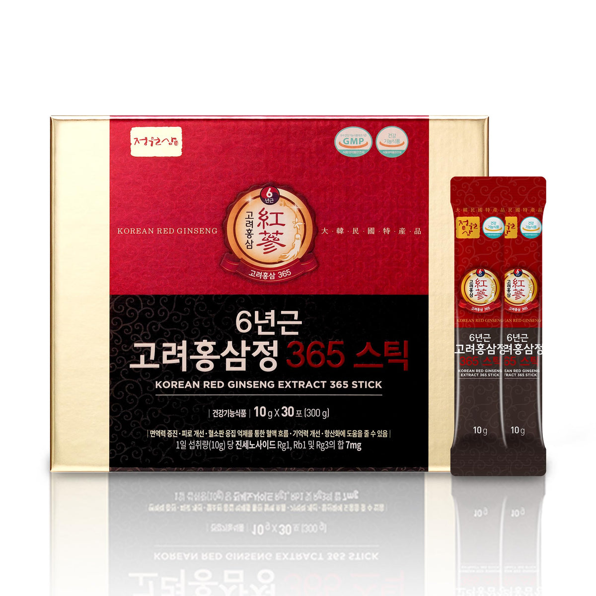 JUNGWONSAM frente del empaque mostrando 30 sticks y beneficio práctico