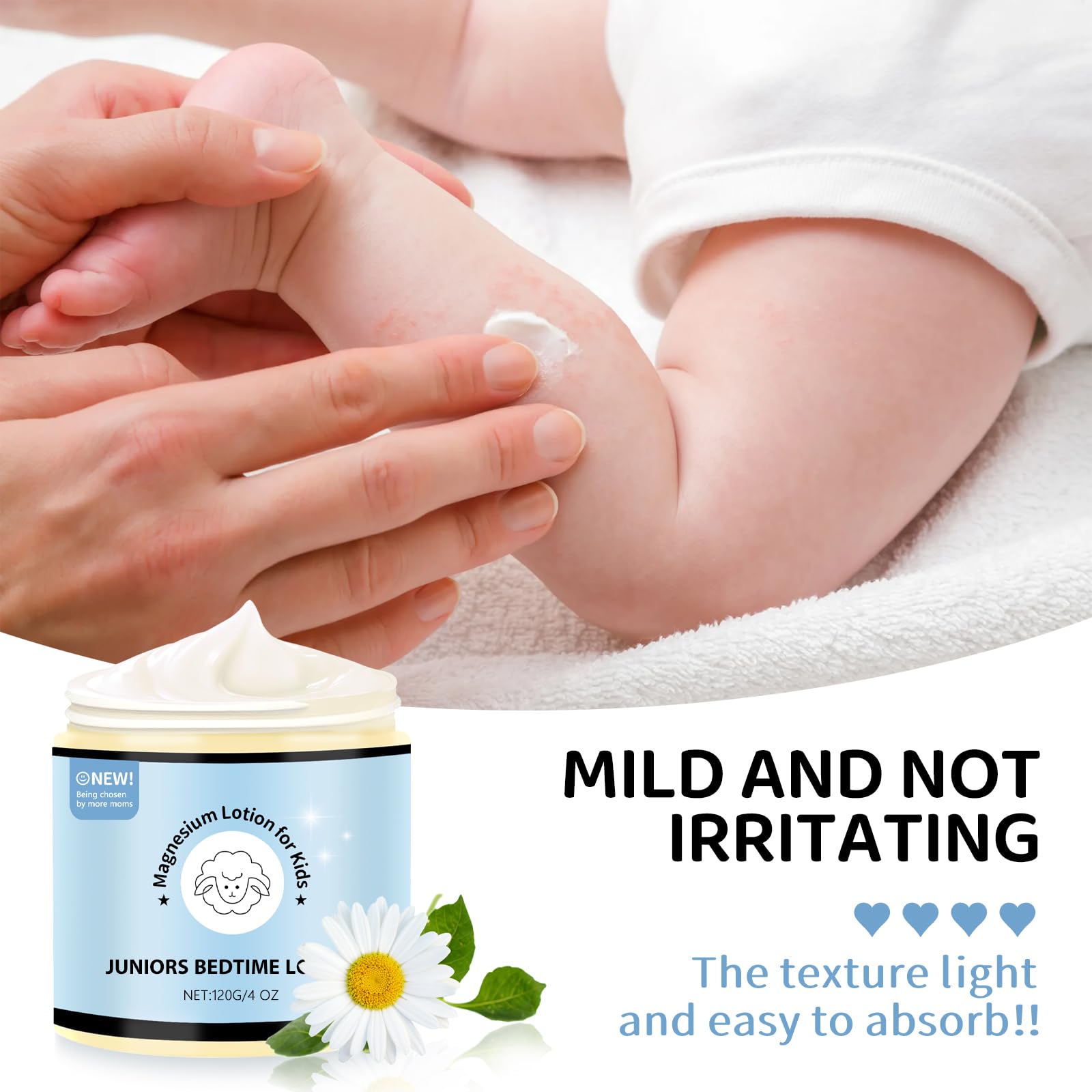 JUNIORS BEDTIME LOTIO detalle de etiqueta con ingredientes naturales y seguridad