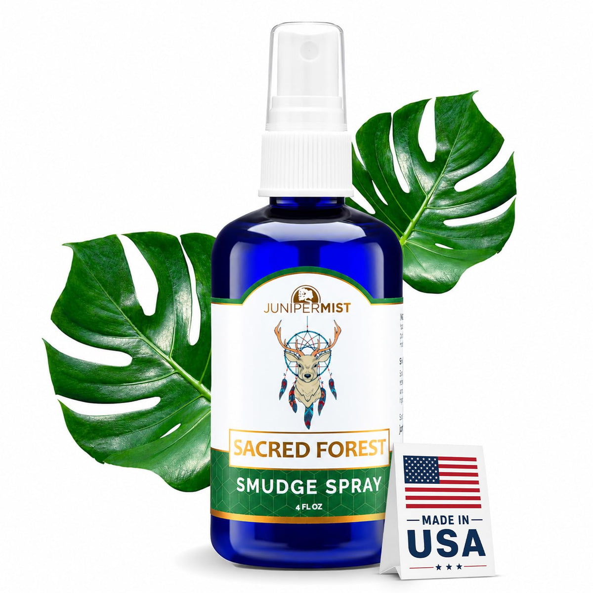 JUNIPERMIST vista frontal del spray Cedro y Salvia mostrando diseño y beneficio purificador