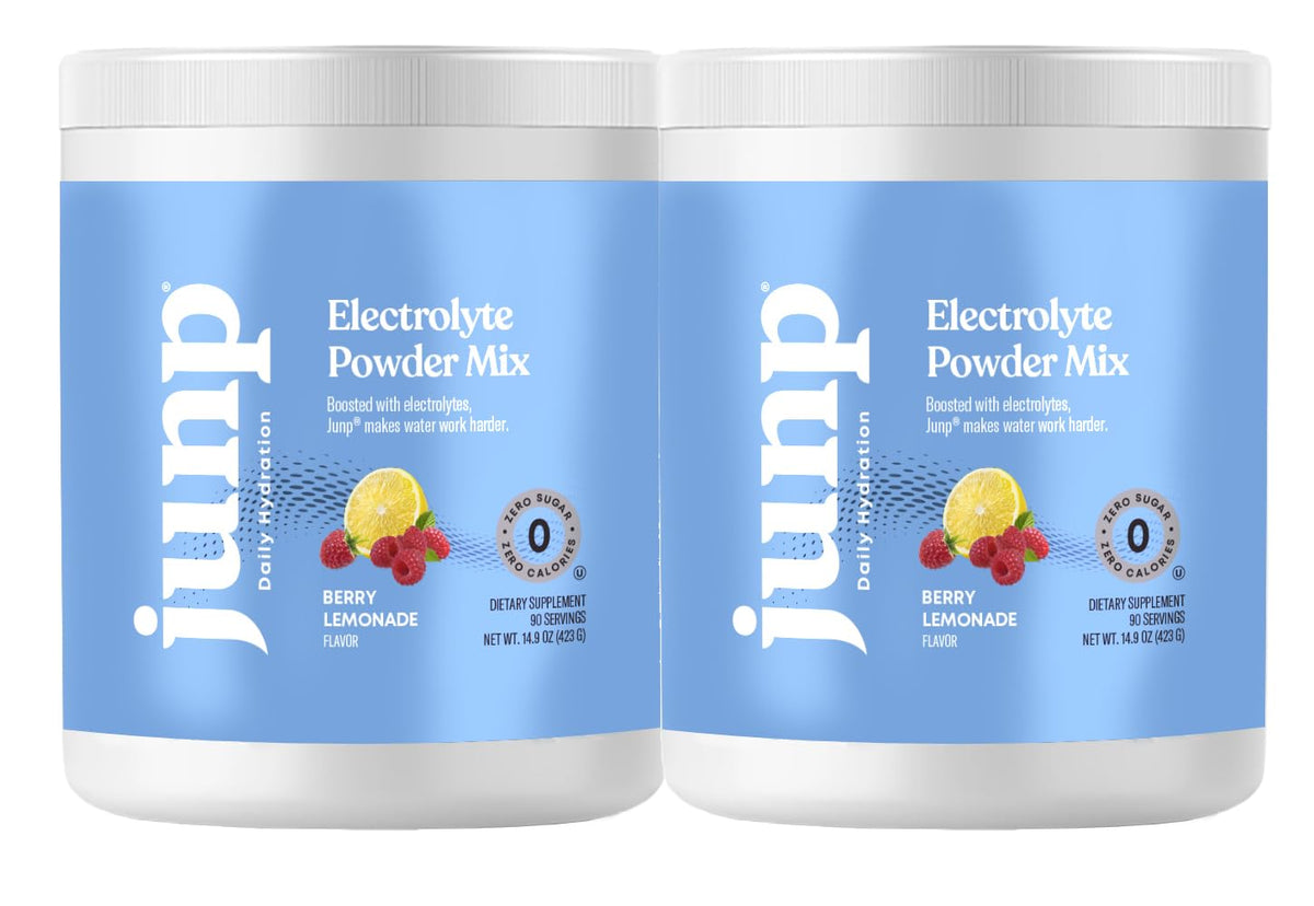 JUNP envase frontal Berry Lemonade muestra diseño y porciones