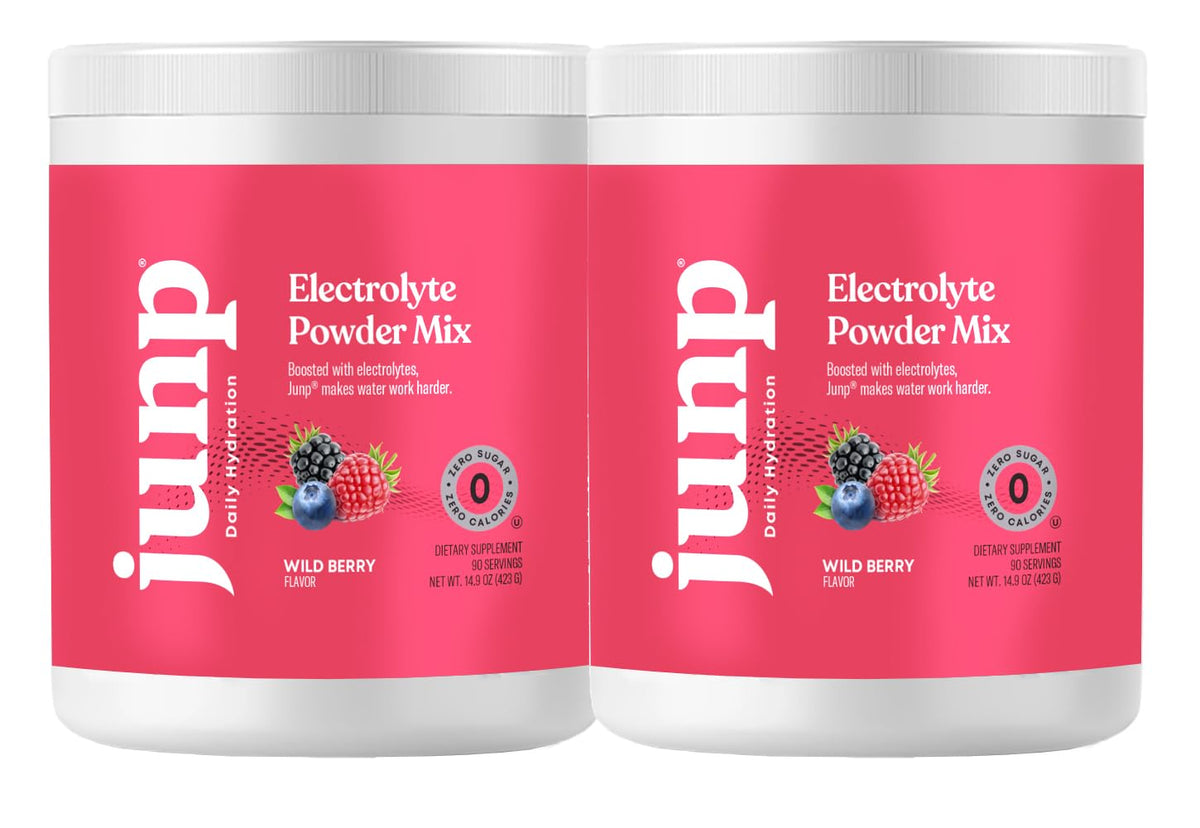junp envase frontal sabor wild berry mostrando la etiqueta y beneficio de rehidratación