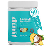 Envase JUNP Pina Colada frente mostrando marca y beneficio hidratación rápida