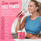 JUNP vaso con bebida Wild Berry, hidratación sabrosa instantánea