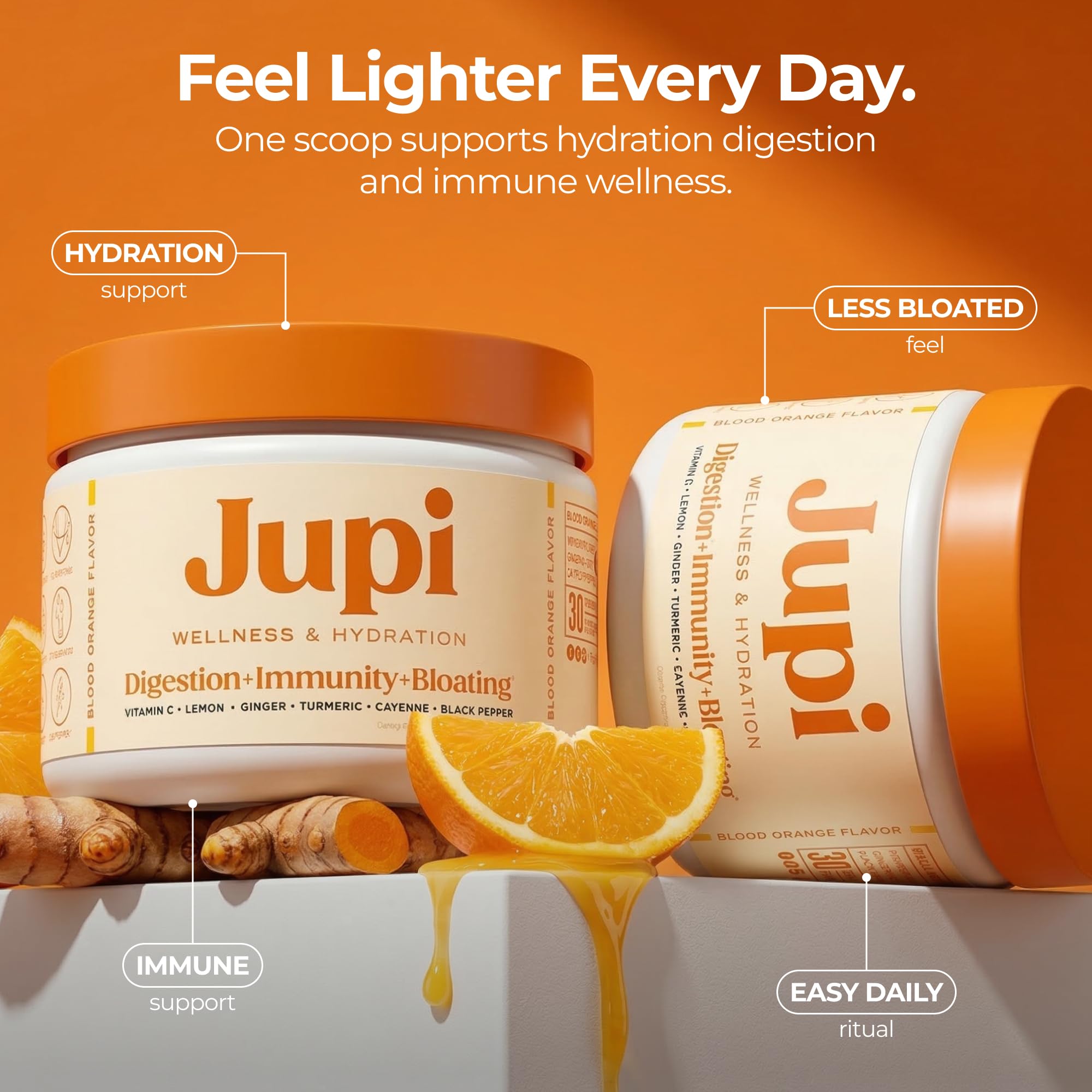 Etiqueta nutricional Jupi con información clara sobre ingredientes y dosis
