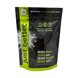 just better. envase frontal mostrando 50 porciones y beneficios de fibra