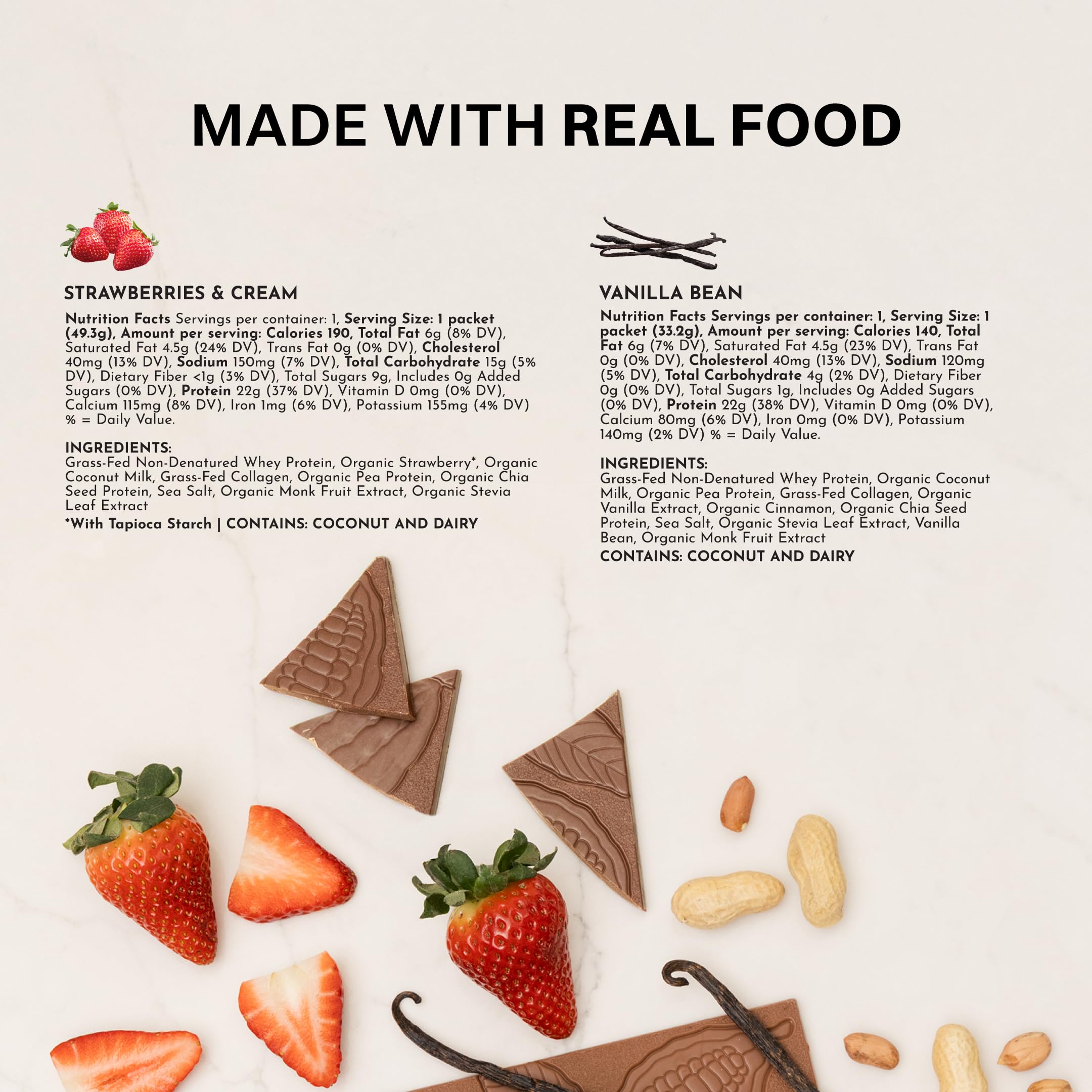 JUST INGREDIENTS en contexto lifestyle con smoothie y beneficio de integración diaria