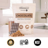 JUST INGREDIENTS batido servido en vaso, uso práctico y sabor intenso