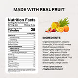 JUST INGREDIENTS bebida preparada en vaso, hidratación natural y sabor intenso