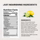JUST INGREDIENTS bebida limón-lima preparada en vaso para hidratación inmediata