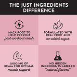 JUST INGREDIENTS etiqueta de ingredientes destacando composición limpia