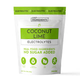 JUST INGREDIENTS envase frontal Coconut Lime mostrando etiqueta y beneficios