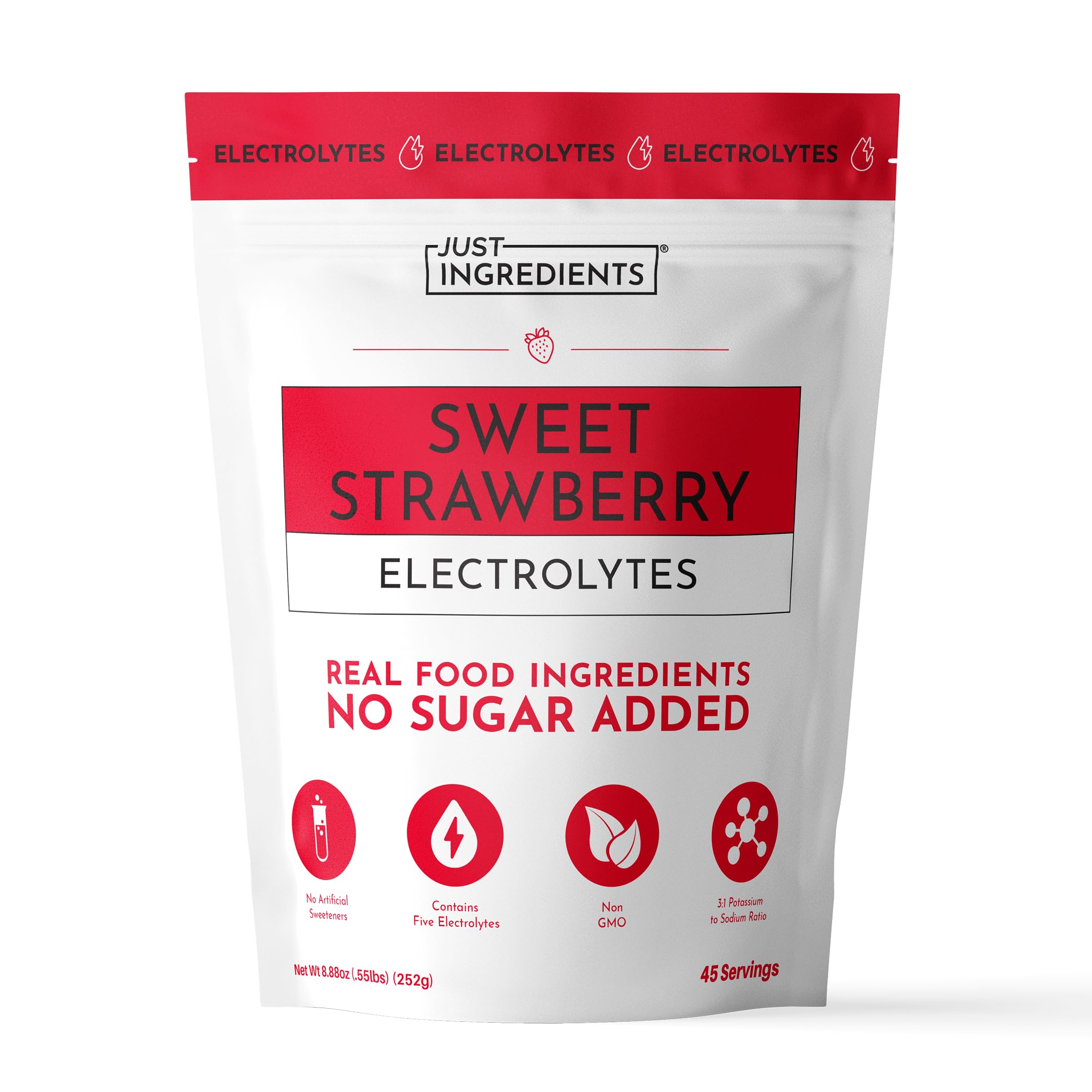 JUST INGREDIENTS frente del pack mostrando etiqueta clara y beneficios