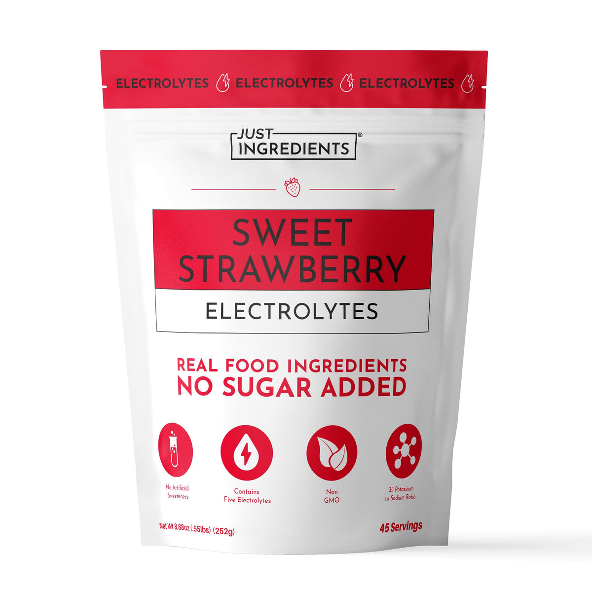 JUST INGREDIENTS frente del pack mostrando etiqueta clara y beneficios