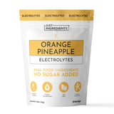 JUST INGREDIENTS envase frontal del polvo Naranja Piña mostrando ingredientes claves y beneficio hidratación