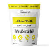 JUST INGREDIENTS envase frontal mostrando 30 porciones y beneficios limonada