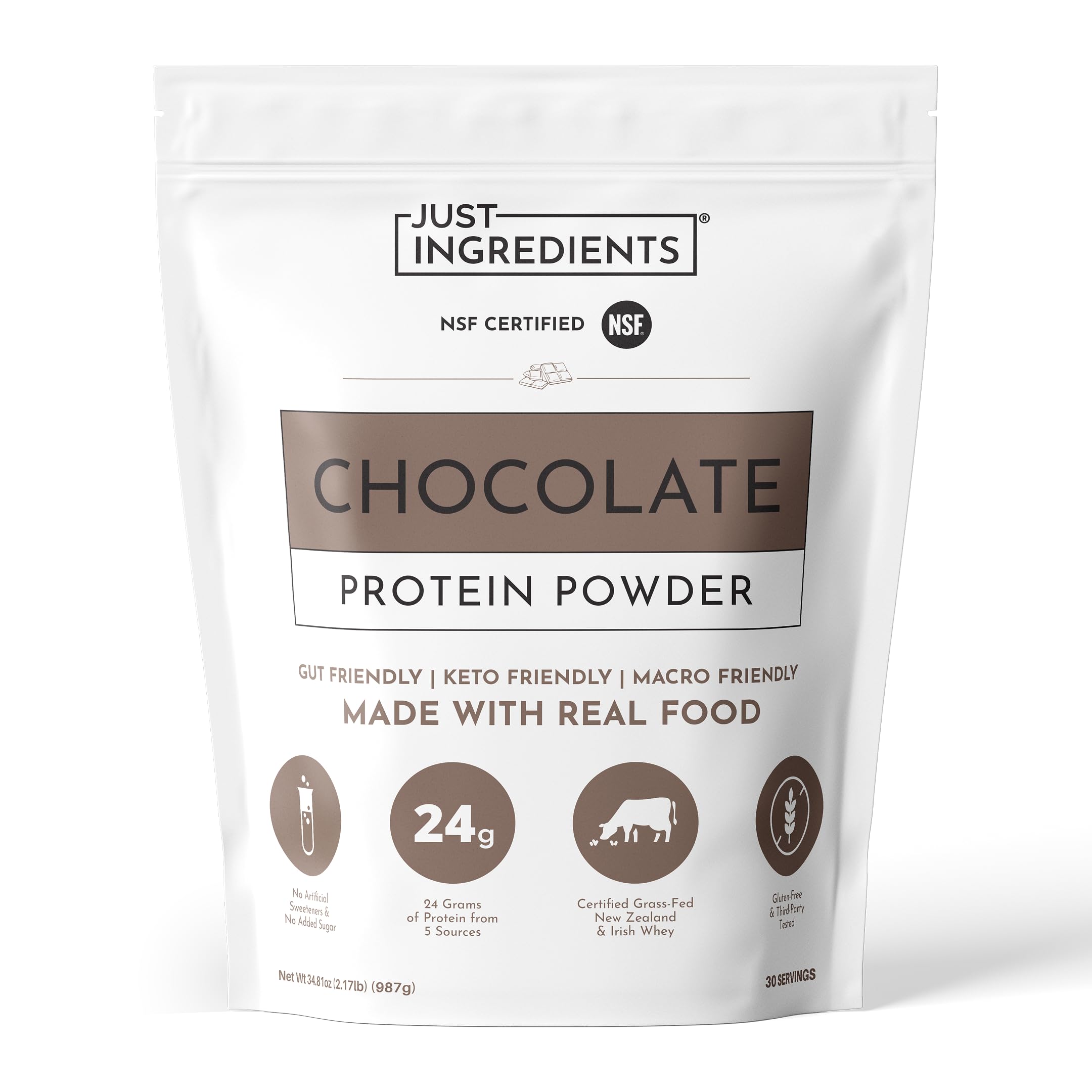 JUST INGREDIENTS envase frontal mostrando etiqueta limpia y beneficios