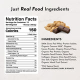 JUST INGREDIENTS cucharada y envase para comparar tamaño de la porción y raciones