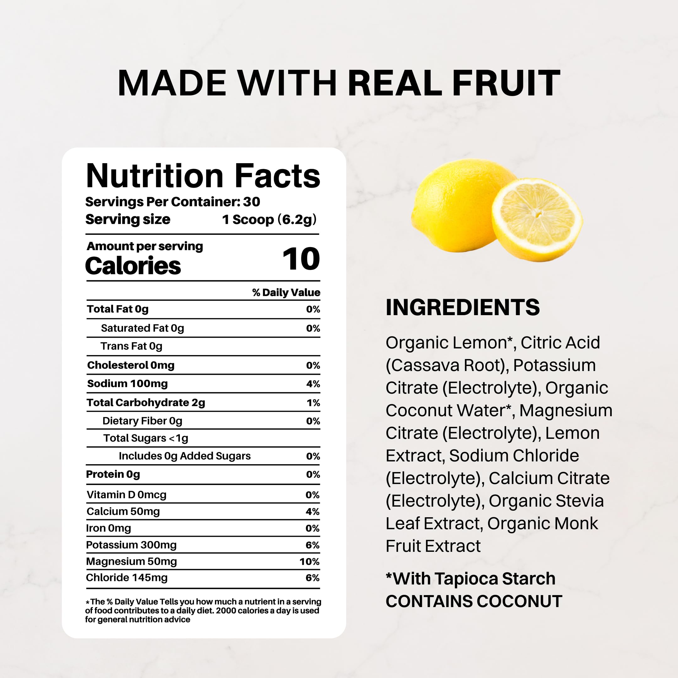 JUST INGREDIENTS preparación en vaso con agua fría, ofrece hidratación sabrosa