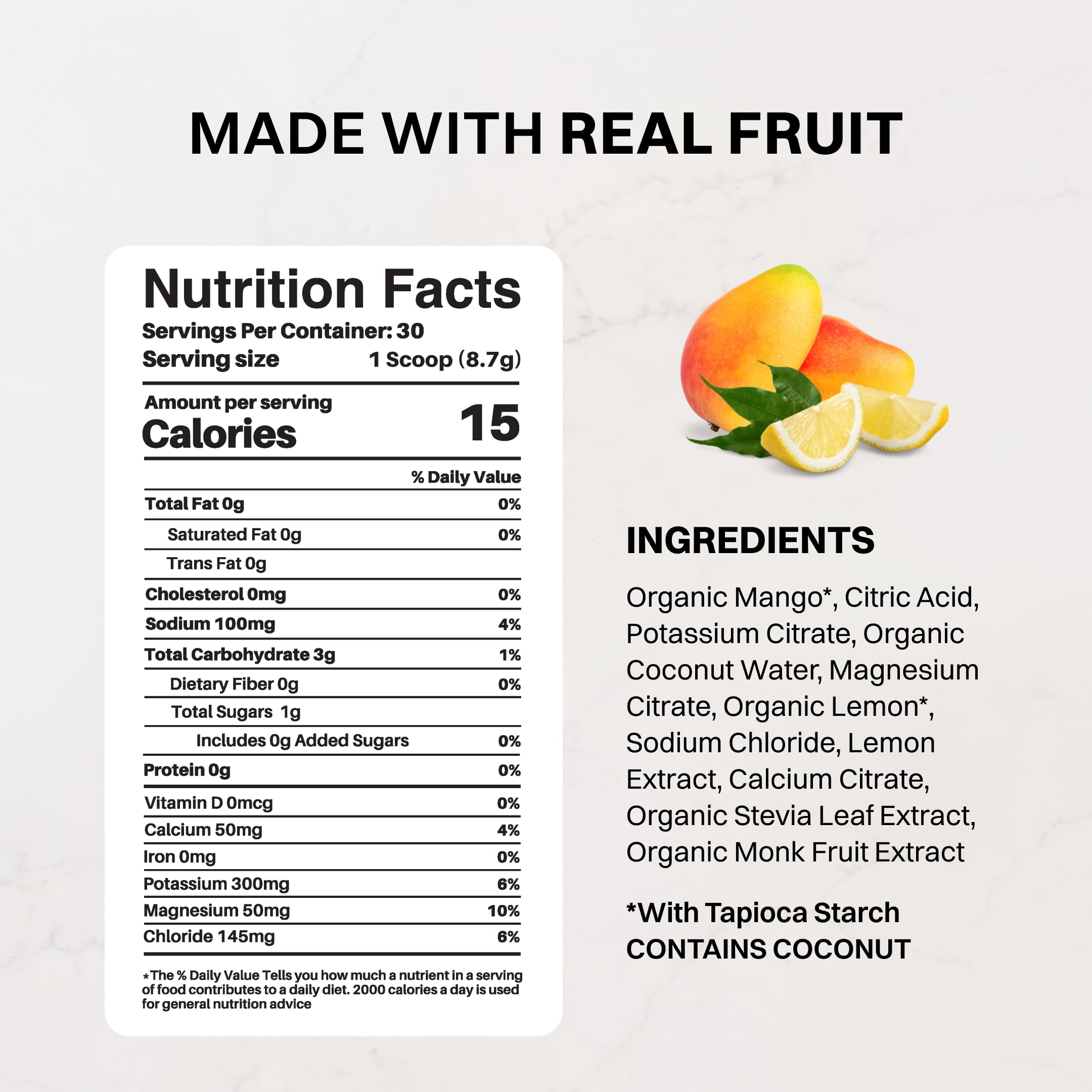 JUST INGREDIENTS bebida preparada en botella listA para beber y reponer electrolitos