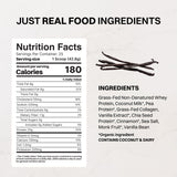 JUST INGREDIENTS comparativa de tamaño del envase en mano para evaluar porciones