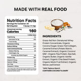 JUST INGREDIENTS frasco junto a una mano para comparar tamaño y raciones