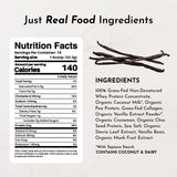 JUST INGREDIENTS comparación de tamaño con scoop para visualizar porciones y conveniencia