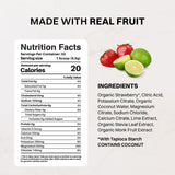 JUST INGREDIENTS bebida servida en vaso, refresca y repone electrolitos