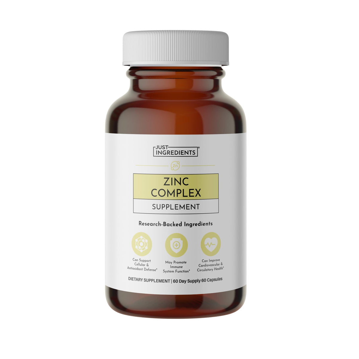 JUST INGREDIENTS frasco frontal mostrando etiqueta clara y beneficios
